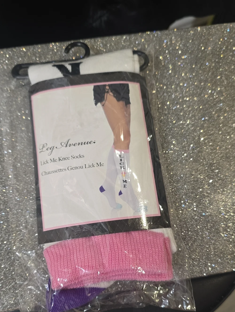 Leg Avenue 'Lick Me' Knee-High Socks
